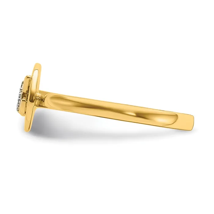 Rings Goldiacom 14k Yellow Gold Real Diamond Initial M Ring
