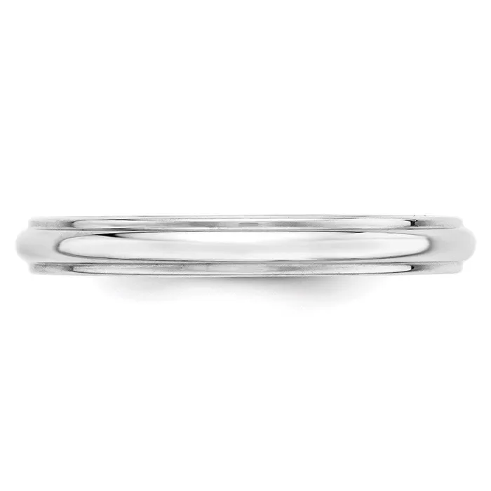 Rings Goldia Solid 10K White Gold 3mm Half Round with Edge MensWomens Wedding Band Ring Size 95 Rings Goldia Solid 10K White Gold 3mm Half Round with Edge MensWomens Wedding Band Ring Size 95