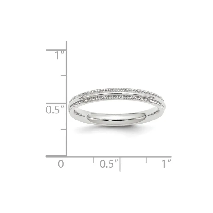 Rings Goldia Solid 10K White Gold 3mm Milgrain Comfort Fit MensWomens Wedding Band Ring Size 8 Rings Goldia Solid 10K White Gold 3mm Milgrain Comfort Fit MensWomens Wedding Band Ring Size 8