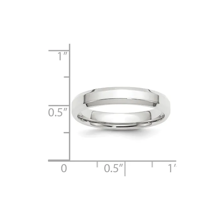 Rings Goldia Solid 10K White Gold 4mm Bevel Edge Comfort Fit MensWomens Wedding Band Ring Size 6 Rings Goldia Solid 10K White Gold 4mm Bevel Edge Comfort Fit MensWomens Wedding Band Ring Size 6