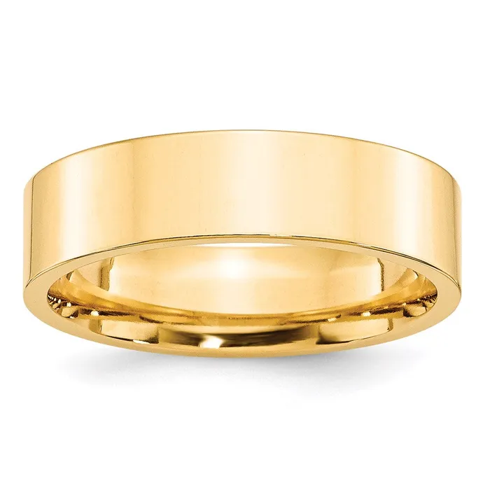 Rings Goldia Solid 10K Yellow Gold 6mm Standard Flat Comfort Fit MensWomens Wedding Band Ring Size 12