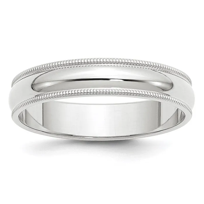 Rings Goldia Solid 10K Yellow Gold White Gold 5mm Milgrain MensWomens Wedding Band Ring Size 11