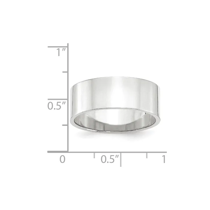 Rings Goldia Solid 14K White Gold 8mm Light Weight Flat MensWomens Wedding Band Ring Size 85 Rings Goldia Solid 14K White Gold 8mm Light Weight Flat MensWomens Wedding Band Ring Size 85