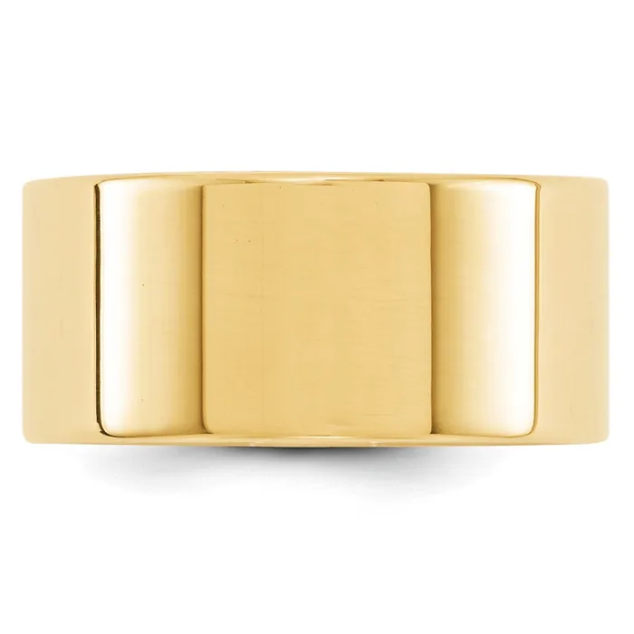 Rings Goldia Solid 14K Yellow Gold 10mm Light Weight Flat MensWomens Wedding Band Ring Size 10 Rings Goldia Solid 14K Yellow Gold 10mm Light Weight Flat MensWomens Wedding Band Ring Size 10