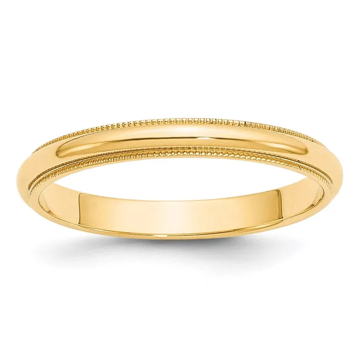 Rings Goldia Solid 14K Yellow Gold 3mm Milgrain HalfRound Wedding MensWomens Wedding Band Ring Size 9 Rings Goldia Solid 14K Yellow Gold 3mm Milgrain HalfRound Wedding MensWomens Wedding Band Ring Size 9