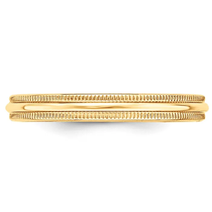 Rings Goldia Solid 14K Yellow Gold 3mm Milgrain HalfRound Wedding MensWomens Wedding Band Ring Size 9 Rings Goldia Solid 14K Yellow Gold 3mm Milgrain HalfRound Wedding MensWomens Wedding Band Ring Size 9