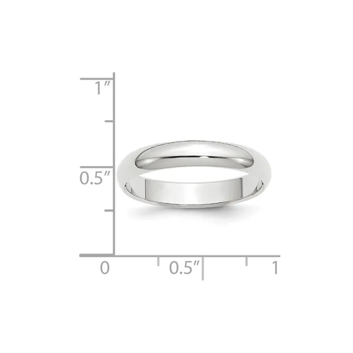 Rings Goldia Solid 18K White Gold 4mm Half Round MensWomens Wedding Band Ring Size 13 Rings Goldia Solid 18K White Gold 4mm Half Round MensWomens Wedding Band Ring Size 13