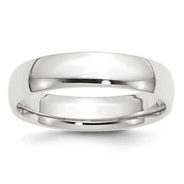 Rings Goldia Solid 18K White Gold 5mm Light Weight Comfort Fit MensWomens Wedding Band Ring Size 55