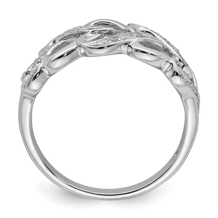 Rings Goldia Sterling Silver Rhodium Plated Diamond Heart Ring