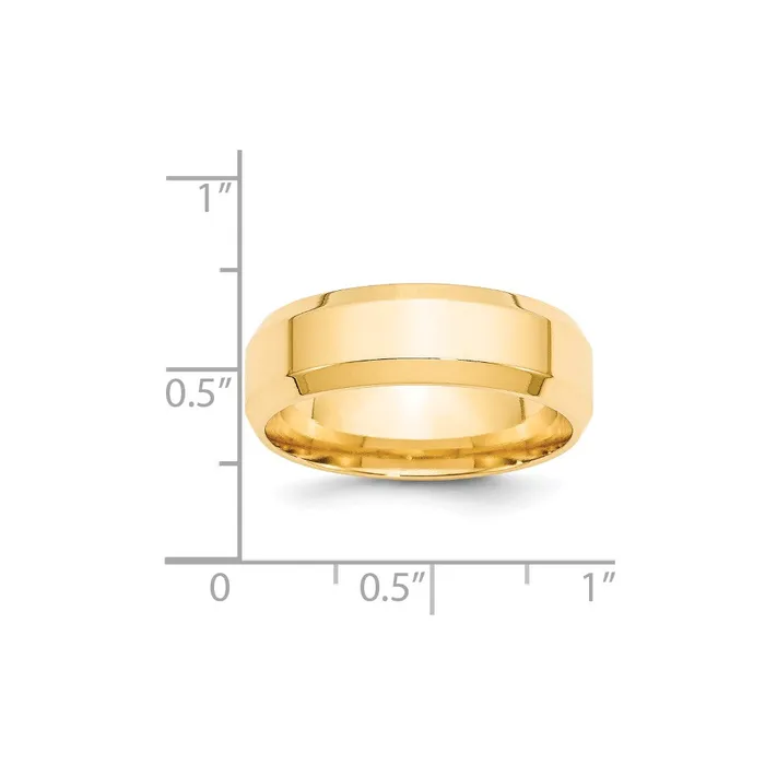 Rings Solid 10K Yellow Gold 7mm Bevel Edge Comfort Fit MensWomens Wedding Band Ring Size 6 Goldia Rings Solid 10K Yellow Gold 7mm Bevel Edge Comfort Fit MensWomens Wedding Band Ring Size 6 Goldia