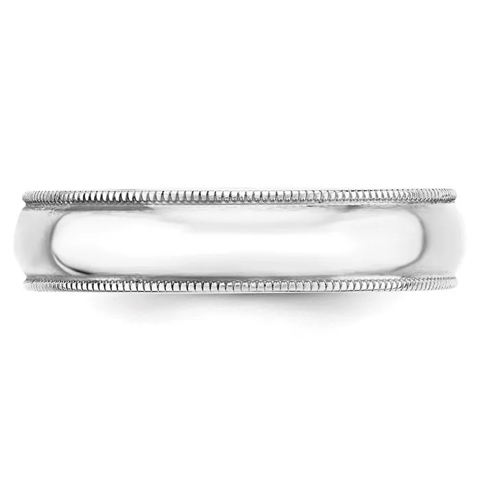 Rings Solid 14K White Gold 5mm Light Weight Milgrain Half Round MensWomens Wedding Band Ring Size 4 Goldia Rings Solid 14K White Gold 5mm Light Weight Milgrain Half Round MensWomens Wedding Band Ring Size 4 Goldia