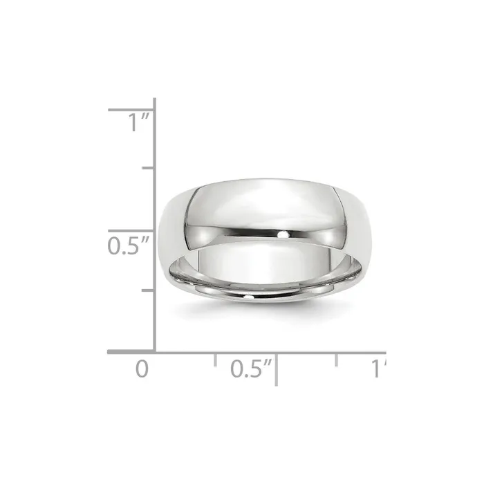 Rings Solid 18K White Gold 7mm Light Weight Comfort Fit MensWomens Wedding Band Ring Size 13 Goldia Rings Solid 18K White Gold 7mm Light Weight Comfort Fit MensWomens Wedding Band Ring Size 13 Goldia