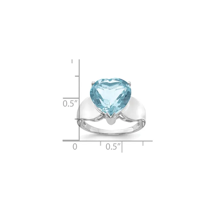 Rings Sterling Silver Rhodium Sky Blue Topaz Gemstone Birthstone Ring Fine Jewelry Gift for Her Goldia Rings Sterling Silver Rhodium Sky Blue Topaz Gemstone Birthstone Ring Fine Jewelry Gift for Her Goldia