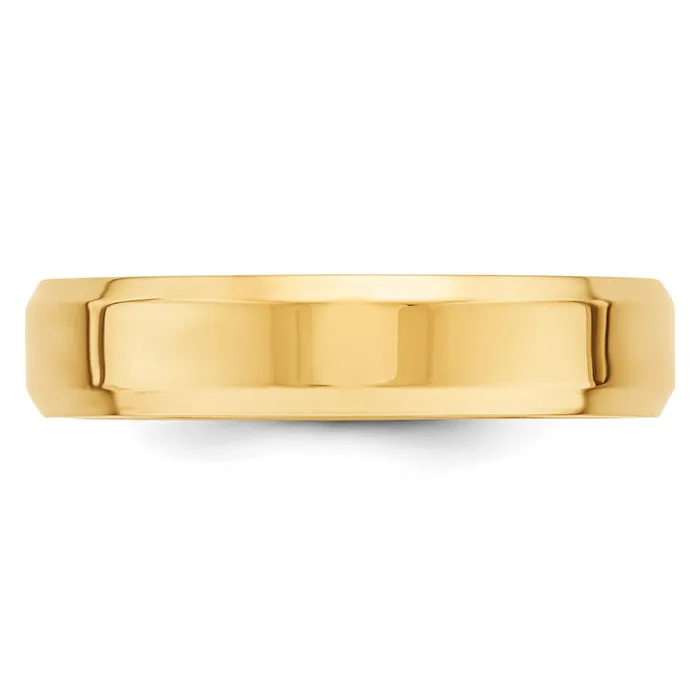 Solid 10K Yellow Gold 5mm Bevel Edge Comfort Fit MensWomens Wedding Band Ring Size 85 Goldia Rings Solid 10K Yellow Gold 5mm Bevel Edge Comfort Fit MensWomens Wedding Band Ring Size 85 Goldia Rings