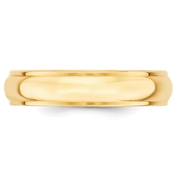 Solid 10K Yellow Gold 5mm Half Round with Edge MensWomens Wedding Band Ring Size 13 Goldia Rings Solid 10K Yellow Gold 5mm Half Round with Edge MensWomens Wedding Band Ring Size 13 Goldia Rings