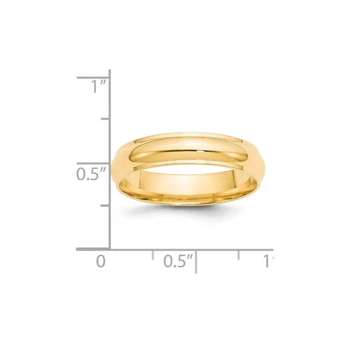 Solid 10K Yellow Gold 5mm Half Round with Edge MensWomens Wedding Band Ring Size 13 Goldia Rings Solid 10K Yellow Gold 5mm Half Round with Edge MensWomens Wedding Band Ring Size 13 Goldia Rings