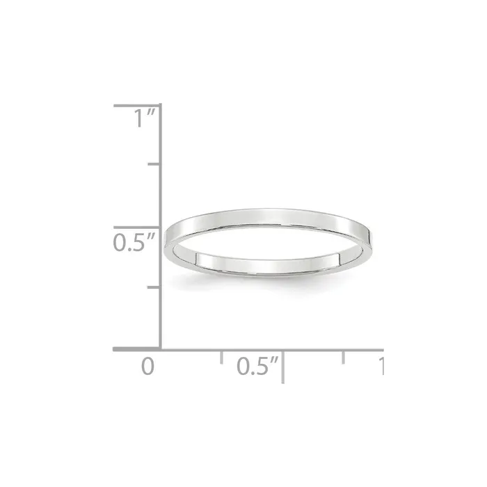 Solid 14K White Gold 2mm Light Weight Flat MensWomens Wedding Band Ring Size 5 Goldia Rings Solid 14K White Gold 2mm Light Weight Flat MensWomens Wedding Band Ring Size 5 Goldia Rings