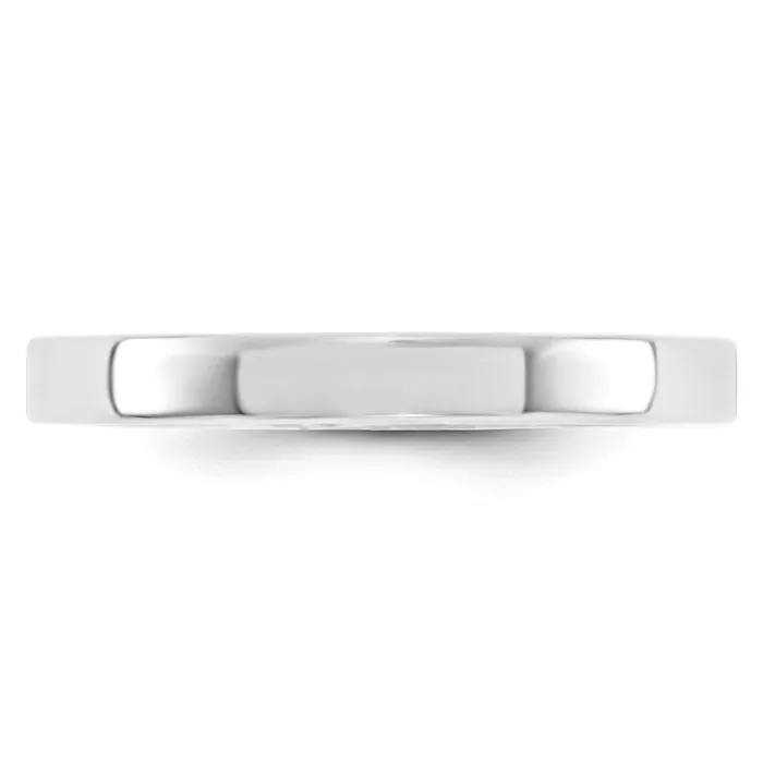 Solid 14K White Gold 3mm Standard Flat Comfort Fit MensWomens Wedding Band Ring Size 45 Goldia Rings Solid 14K White Gold 3mm Standard Flat Comfort Fit MensWomens Wedding Band Ring Size 45 Goldia Rings
