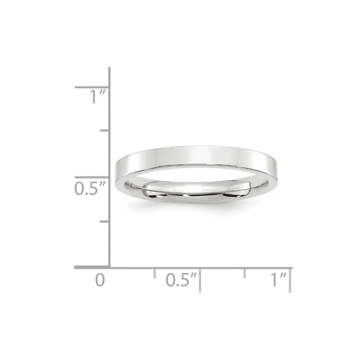 Solid 14K White Gold 3mm Standard Flat Comfort Fit MensWomens Wedding Band Ring Size 45 Goldia Rings Solid 14K White Gold 3mm Standard Flat Comfort Fit MensWomens Wedding Band Ring Size 45 Goldia Rings