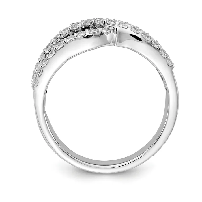 Solid 14k White Gold Simulated Sapphire CZ Ring Goldia Rings