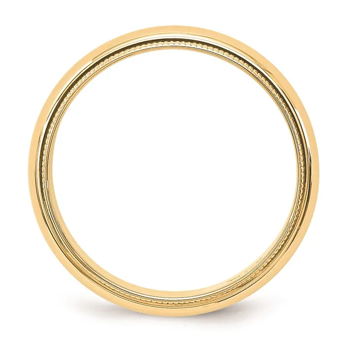 Solid 14K Yellow Gold 5mm Milgrain Half Round MensWomens Wedding Band Ring Size 13 Goldia Rings Solid 14K Yellow Gold 5mm Milgrain Half Round MensWomens Wedding Band Ring Size 13 Goldia Rings