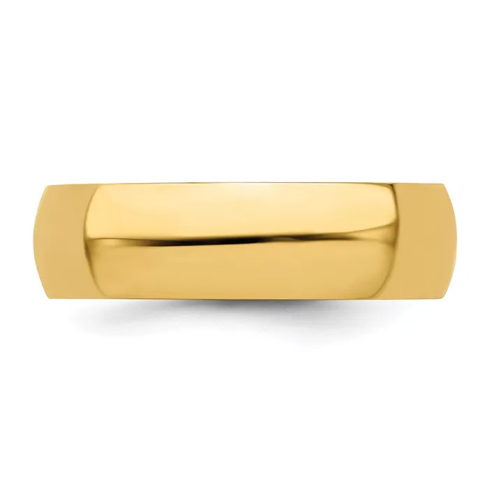 Solid 14K Yellow Gold 6mm HalfRound Wedding MensWomens Wedding Band Ring Size 6 Goldia Rings Solid 14K Yellow Gold 6mm HalfRound Wedding MensWomens Wedding Band Ring Size 6 Goldia Rings