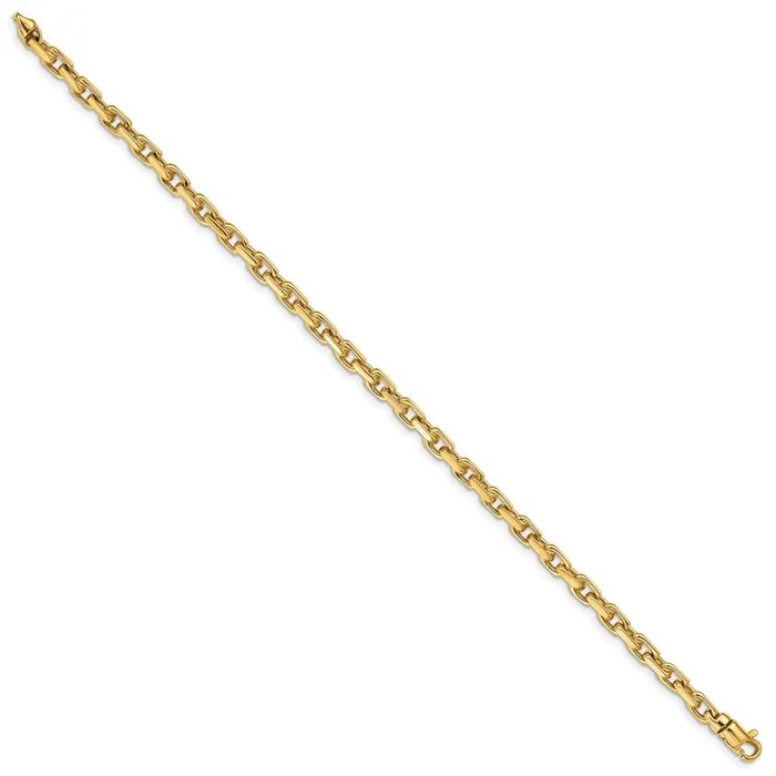 Solid 14K Yellow Gold 7 inch 42mm Hand Polished Fancy Link with Lobster Clasp Bracelet MDS Bracelets Solid 14K Yellow Gold 7 inch 42mm Hand Polished Fancy Link with Lobster Clasp Bracelet MDS Bracelets
