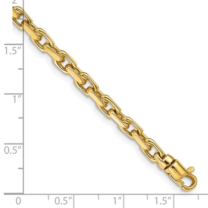 Solid 14K Yellow Gold 7 inch 42mm Hand Polished Fancy Link with Lobster Clasp Bracelet MDS Bracelets Solid 14K Yellow Gold 7 inch 42mm Hand Polished Fancy Link with Lobster Clasp Bracelet MDS Bracelets