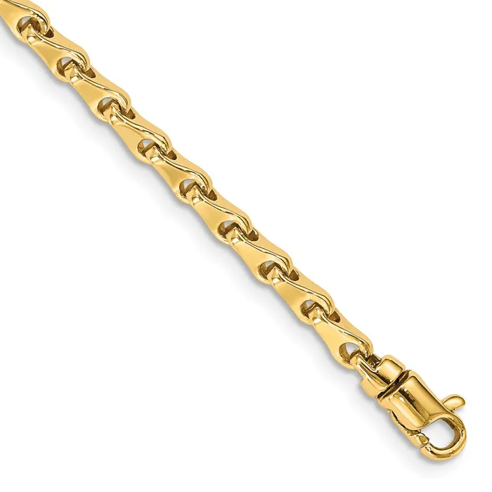 Solid 14K Yellow Gold 825 inch 34mm Hand Polished Fancy Link with Lobster Clasp Bracelet MDS Bracelets Solid 14K Yellow Gold 825 inch 34mm Hand Polished Fancy Link with Lobster Clasp Bracelet MDS Bracelets