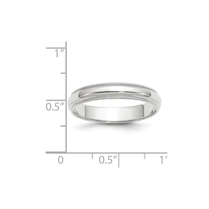 Solid 14K Yellow Gold White Gold 4mm Milgrain MensWomens Wedding Band Ring Size 105 Goldia Rings Solid 14K Yellow Gold White Gold 4mm Milgrain MensWomens Wedding Band Ring Size 105 Goldia Rings