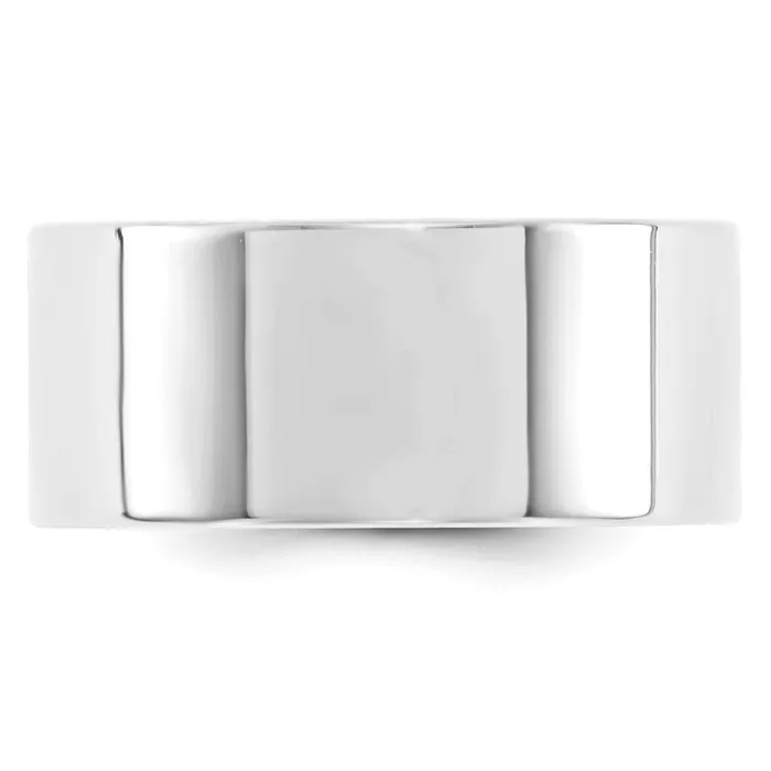 Solid 18K White Gold 10mm Standard Flat Comfort Fit MensWomens Wedding Band Ring Size 8 Goldia Rings Solid 18K White Gold 10mm Standard Flat Comfort Fit MensWomens Wedding Band Ring Size 8 Goldia Rings