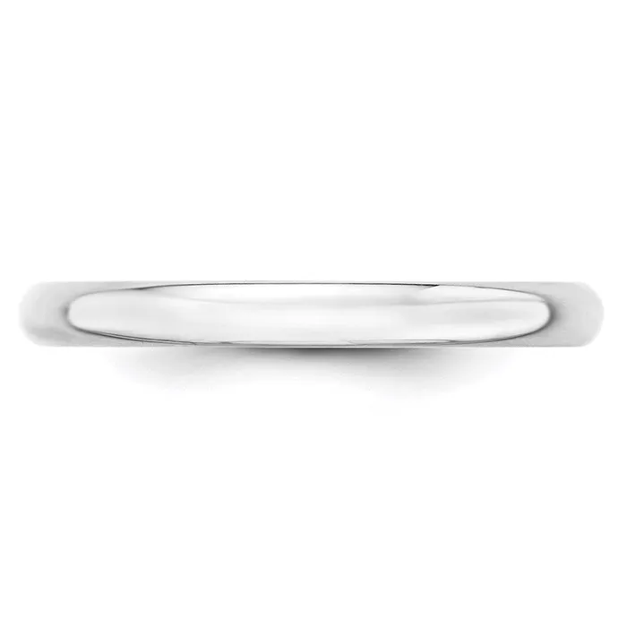Solid 18K White Gold 25mm Light Weight Half Round MensWomens Wedding Band Ring Size 10 Goldia Rings Solid 18K White Gold 25mm Light Weight Half Round MensWomens Wedding Band Ring Size 10 Goldia Rings