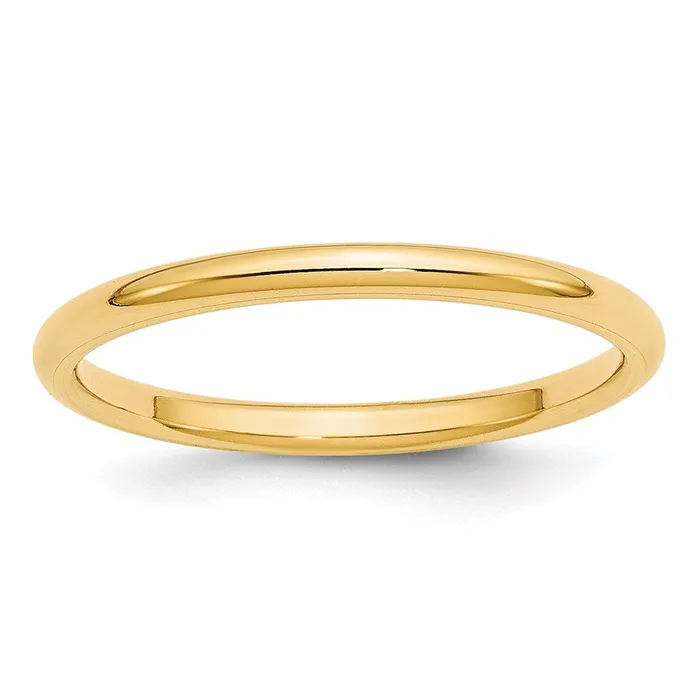 Solid 18K Yellow Gold 2mm Standard Comfort Fit MensWomens Wedding Band Ring Size 13 Goldia Rings