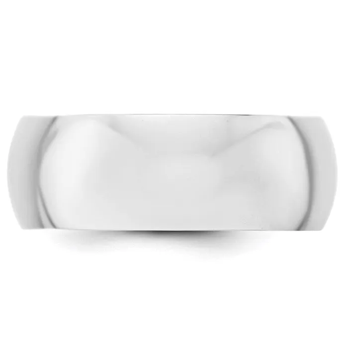 Solid 18K Yellow Gold White Gold 8mm HalfRound MensWomens Wedding Band Ring Size 115 Goldia Rings Solid 18K Yellow Gold White Gold 8mm HalfRound MensWomens Wedding Band Ring Size 115 Goldia Rings