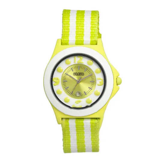 Watches JMS always Original Crayo Carnival Quartz Lime and White Dial Ladies Watch CR0706 Watches JMS always Original Crayo Carnival Quartz Lime and White Dial Ladies Watch CR0706