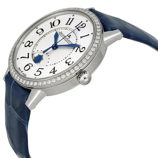Watches JMS always Original Jaeger LeCoultre RendezVous Silver Dial Diamond Bezel Blue Leather Ladies Watch Q3448420 Watches JMS always Original Jaeger LeCoultre RendezVous Silver Dial Diamond Bezel Blue Leather Ladies Watch Q3448420