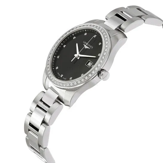 Watches JMS always Original Longines Conquest Black Dial Diamond Ladies Watch L34010576