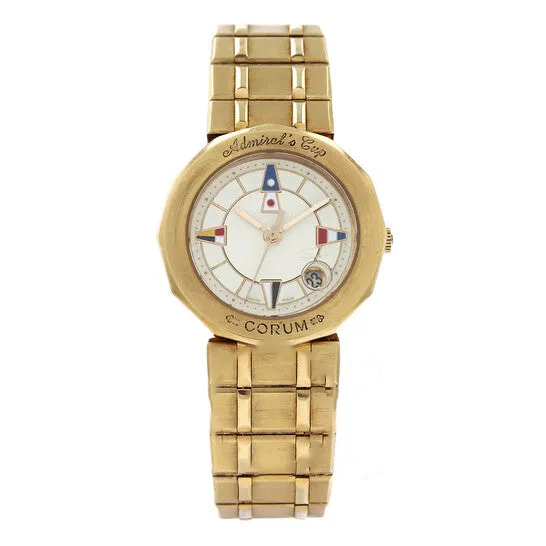 Watches JMS always Original Preowned Corum Admiral Quartz White Dial Ladies Watch 368253