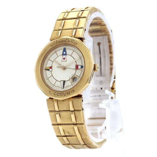 Watches JMS always Original Preowned Corum Admiral Quartz White Dial Ladies Watch 368253