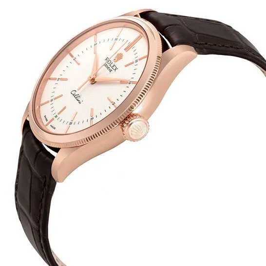 Watches JMS always Original Rolex Cellini Automatic White Lacquer Dial Brown Tobacco Leather Watch 50505WSL Watches JMS always Original Rolex Cellini Automatic White Lacquer Dial Brown Tobacco Leather Watch 50505WSL