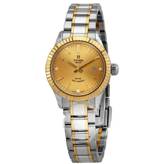 Watches JMS always Original Tudor Style Automatic Diamond Champagne Dial Ladies Watch M121130007