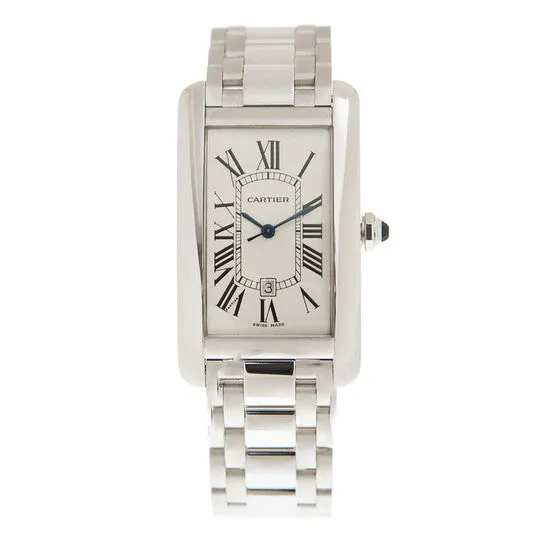 Watches Original Cartier Tank Americaine 18kt White Gold Ladies Watch W26019L1 JMS always