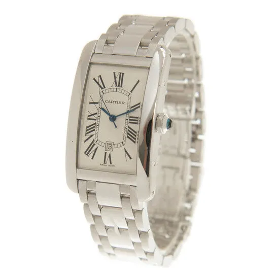 Watches Original Cartier Tank Americaine 18kt White Gold Ladies Watch W26019L1 JMS always Watches Original Cartier Tank Americaine 18kt White Gold Ladies Watch W26019L1 JMS always