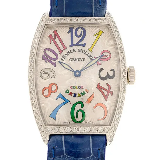 Watches Original Franck Muller Cintree Curvex Quartz Diamond White Dial Ladies Watch 2852QZCOLDRMD1RACBLSTRAP JMS always