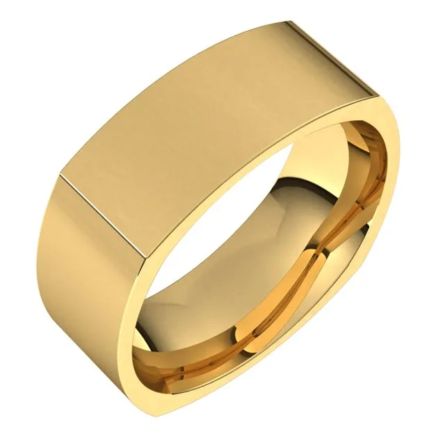10K Yellow Gold 8 mm Square Comfort Fit Wedding Band TreasureFineJewelers Rings 10K Yellow Gold 8 mm Square Comfort Fit Wedding Band TreasureFineJewelers Rings