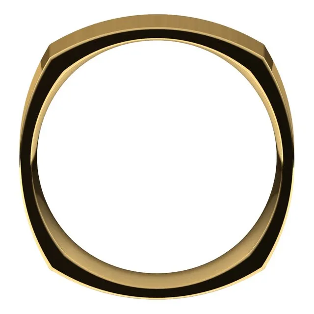10K Yellow Gold 8 mm Square Comfort Fit Wedding Band TreasureFineJewelers Rings