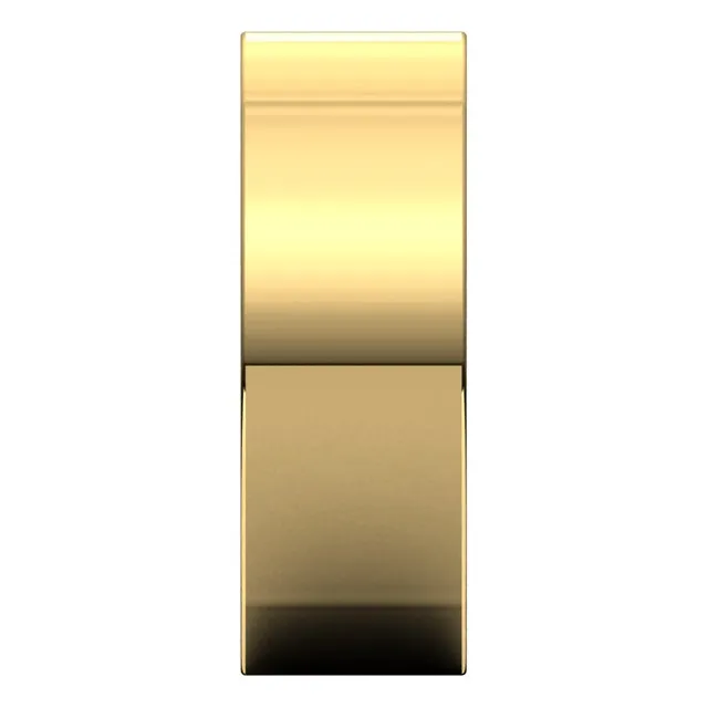 10K Yellow Gold 8 mm Square Comfort Fit Wedding Band TreasureFineJewelers Rings