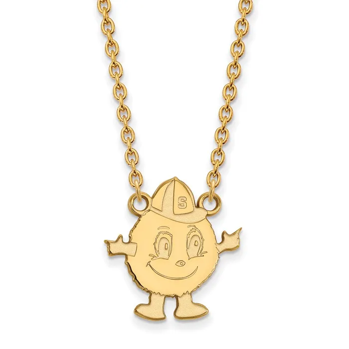 10K Yellow Gold Syracuse University Large Pendant with Necklace TreasureFineJewelers Necklaces