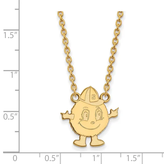 10K Yellow Gold Syracuse University Large Pendant with Necklace TreasureFineJewelers Necklaces