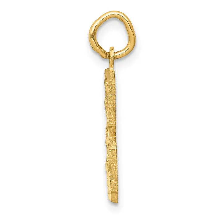 14k Medium Diamondcut Number 8 Charm TreasureFineJewelers Charm Necklaces